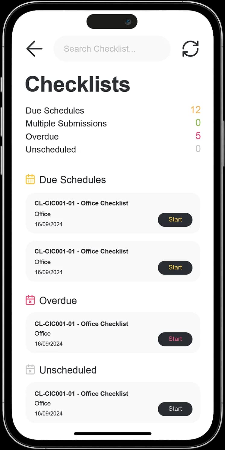 SML Connect mobile workflow on phone